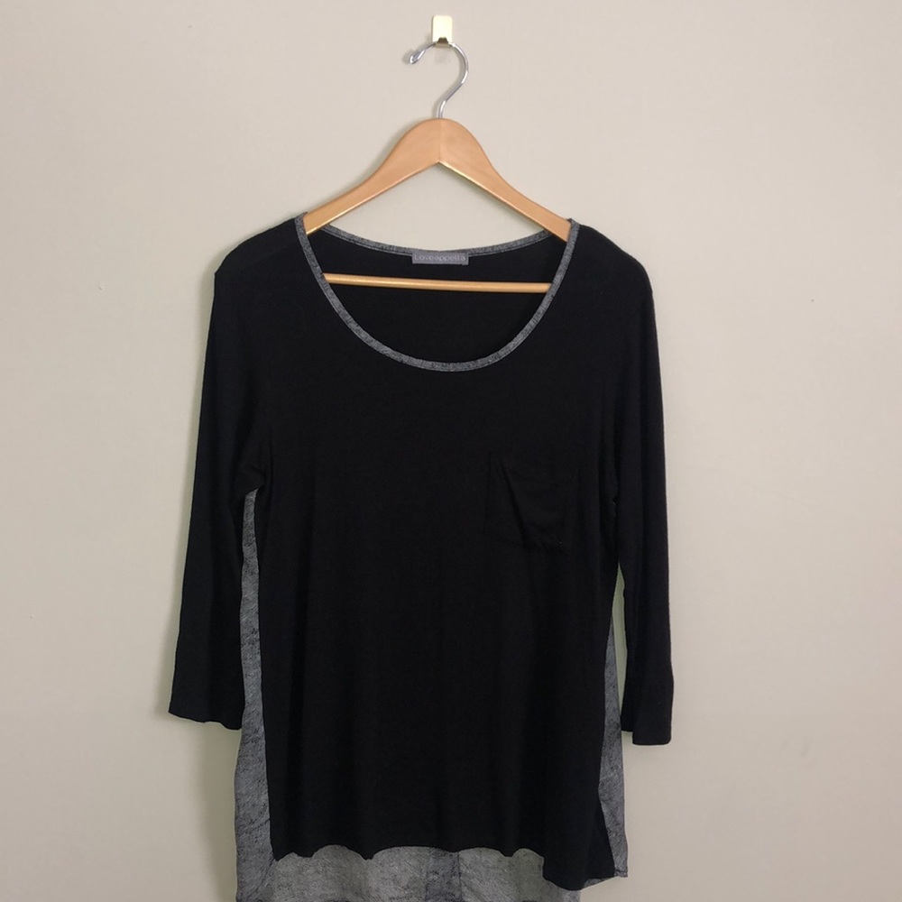 Loveappella Black Mixed Media button back sz Med